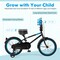 Metal Kids Bike with Adjustable Handlebar and Saddle for Comfortable Riding